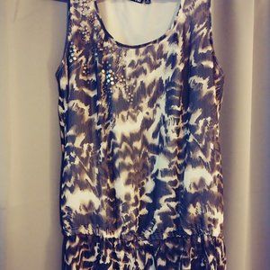 Animal Print Blouse - Sleeveless